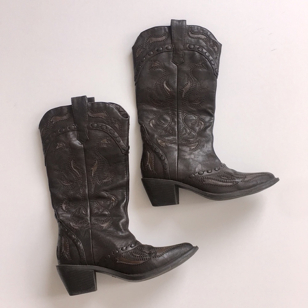 ROPER Vegan Leather Cowboy Western Boots
